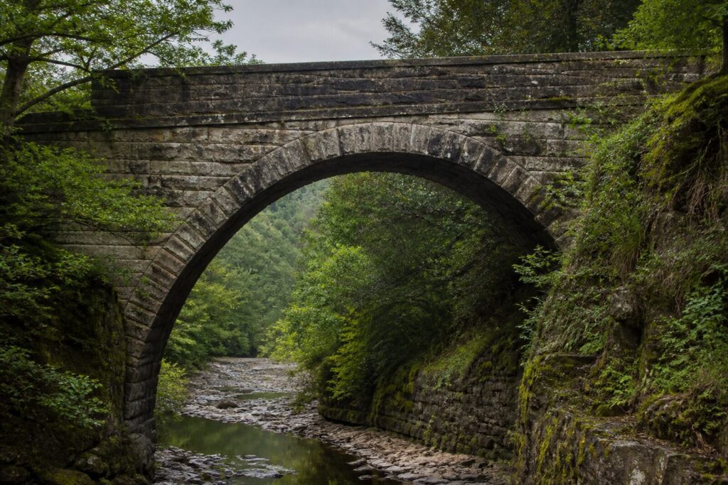 Historic stone railway arch